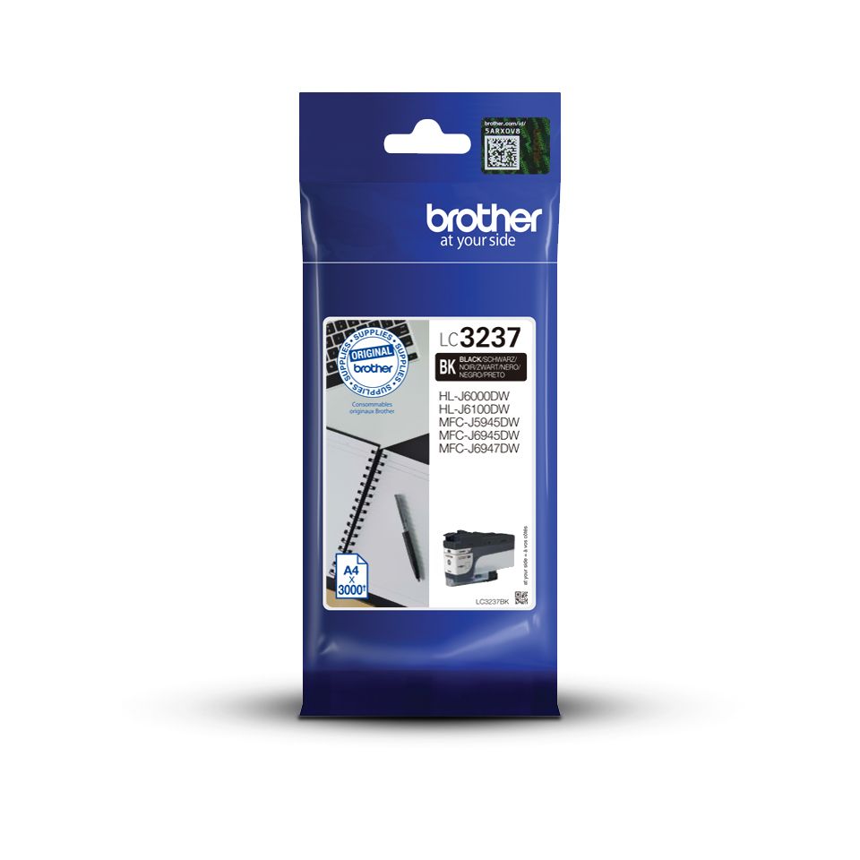 foto del prodotto brother lc3237bk cartuccia d inchiostro 1 pz originale nero