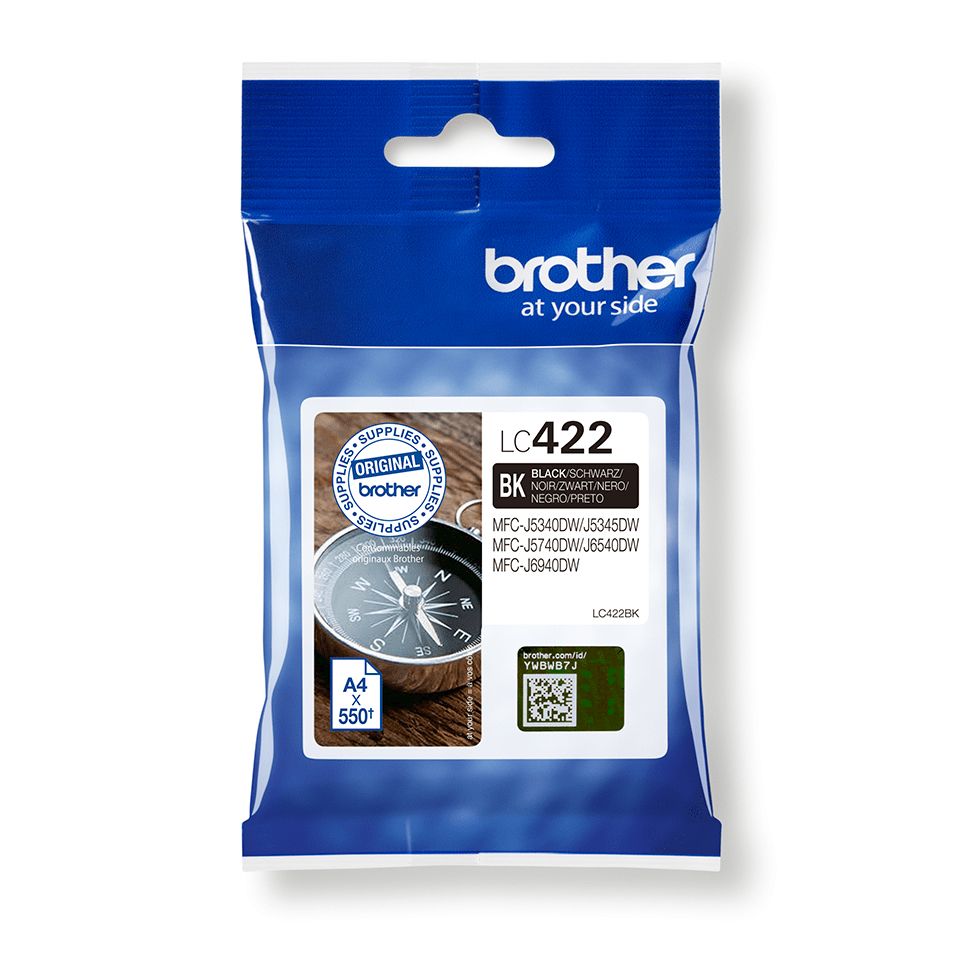 foto del prodotto brother lc422bk cartuccia d inchiostro 1 pz originale nero