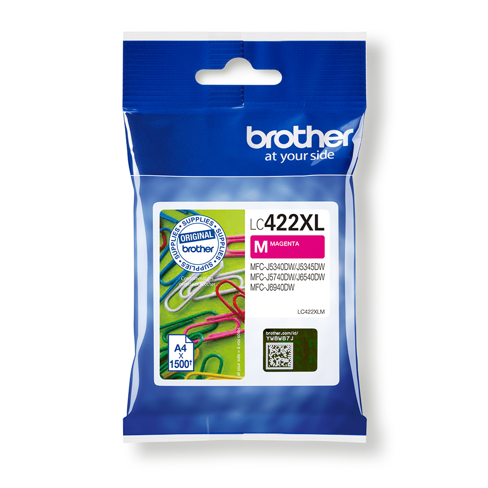 foto del prodotto brother lc422xlm cartuccia d inchiostro 1 pz originale magenta
