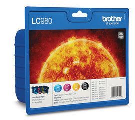 foto del prodotto brother lc980valbp cartuccia d inchiostro 4 pz originale nero, ciano, magenta, giallo