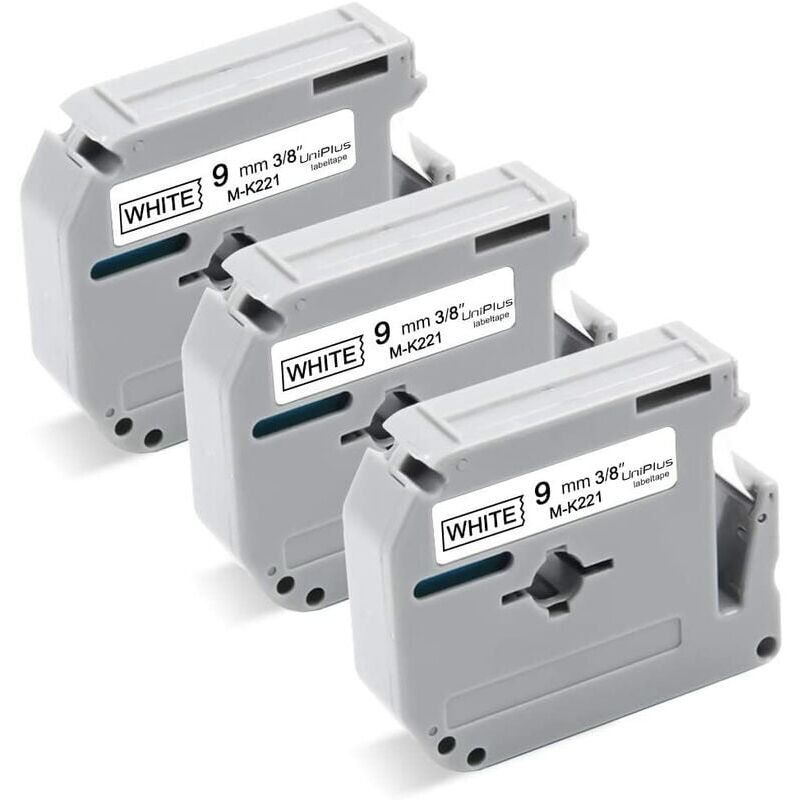 foto del prodotto brother nastri compatibili m k221 mk 221 9 mm x 8 m per pt 55 pt 60 pt 65 pt 70 pt 80 pt 85 pt 90 pt m95 pt 100 pt 110 bb4 etichettatrice
