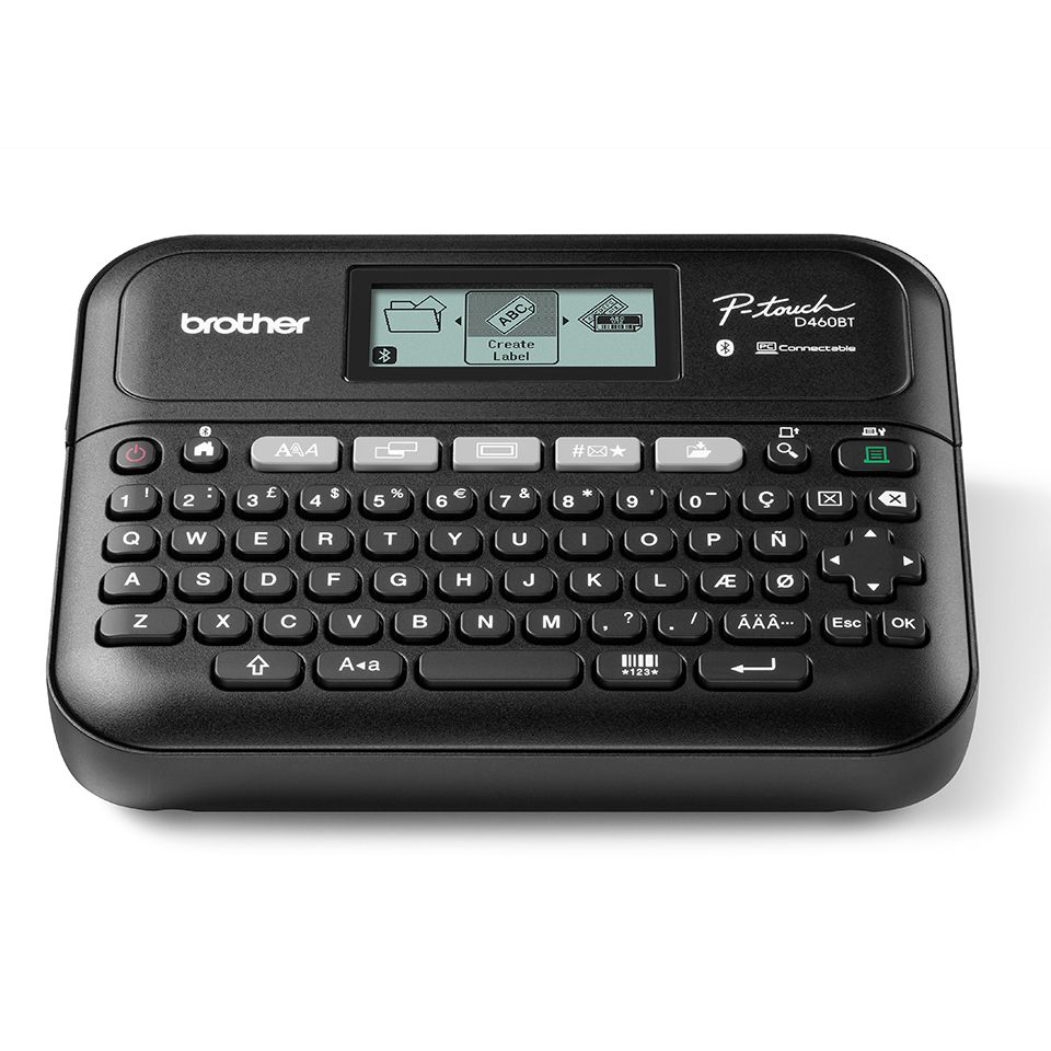 foto del prodotto brother pt d460btvp stampante per etichette cd trasferimento termico 180 x 180 dpi 30 mm s con cavo e senza cavo tze bluetooth qwerty
