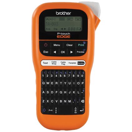 foto del prodotto brother pt e110 stampante per etichette cd trasferimento termico 180 x 180 dpi 20 mm s hge tze qwerty