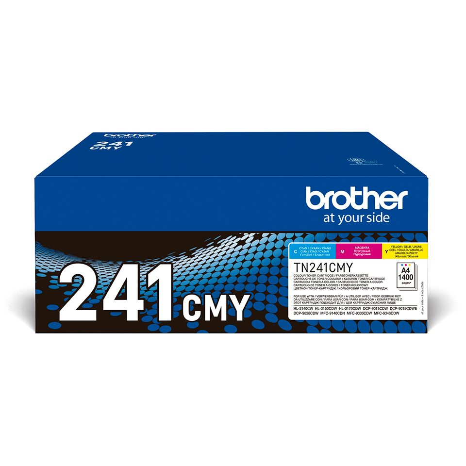 foto del prodotto brother tn 241cmy cartuccia toner 3 pz originale ciano, magenta, giallo