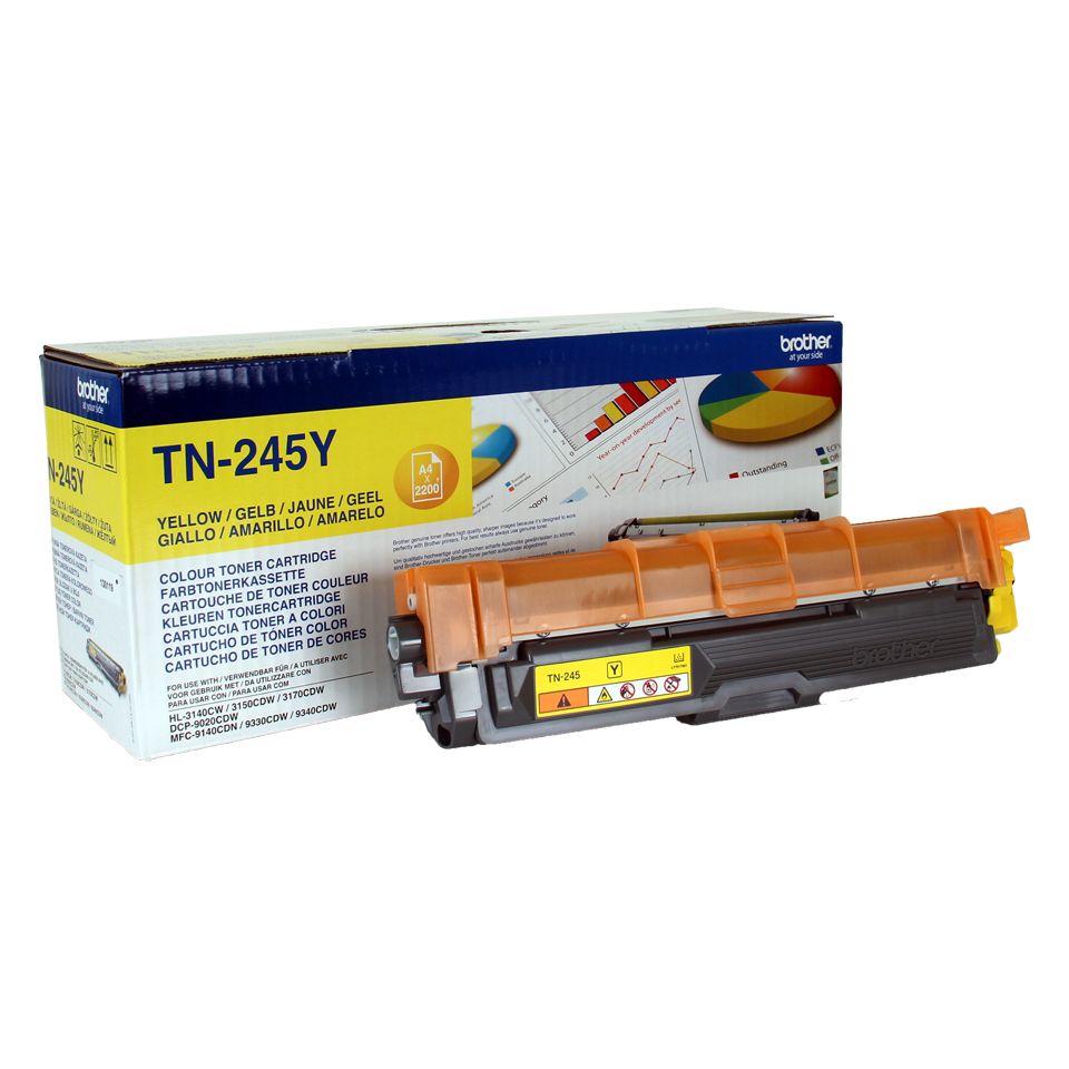 foto del prodotto brother tn 245y cartuccia toner 1 pz originale giallo