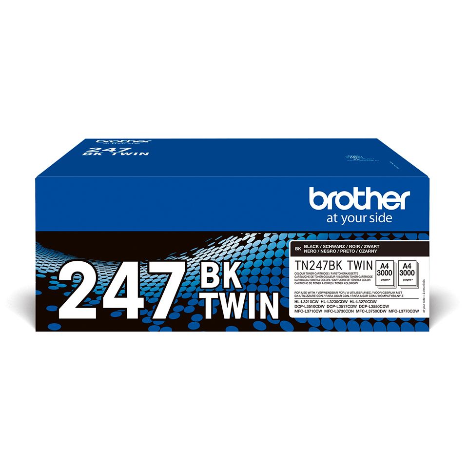 foto del prodotto brother tn 247bktwin cartuccia toner 2 pz originale nero