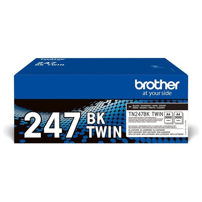 foto del prodotto brother tn-247bktwin toner 2 pezzi originale nero
