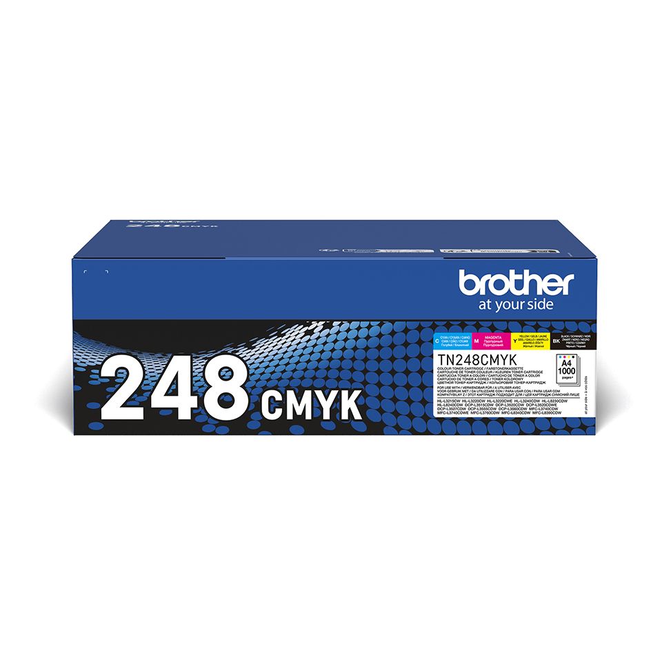 foto del prodotto brother tn 248val cartuccia toner 4 pz originale nero, ciano, magenta, giallo