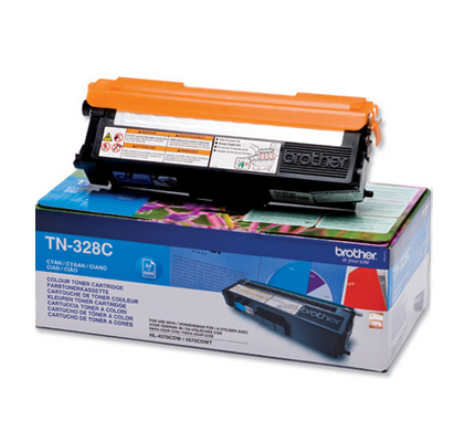 foto del prodotto brother tn 328c cartuccia toner 1 pz originale ciano