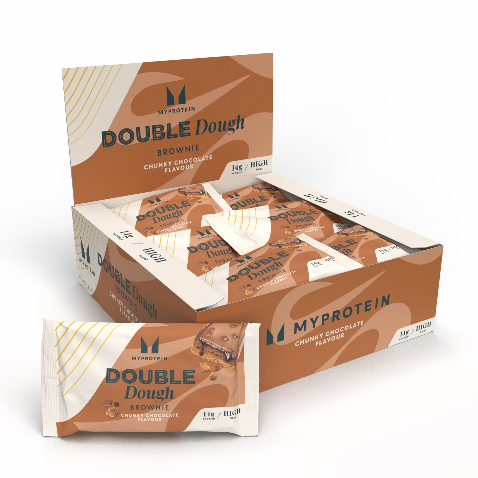 foto del prodotto brownie con doppio impasto 12 x 60g gocce di cioccolato