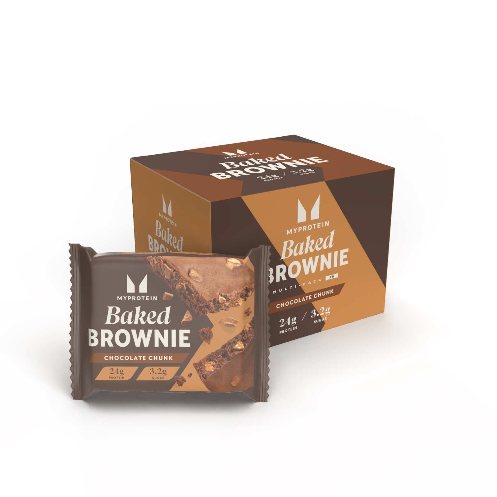 foto del prodotto brownie proteico 6 x 75g chocolate chunk
