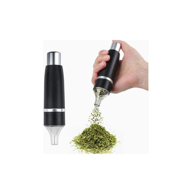 foto del prodotto broyeur fum e en aluminium presse manuelle, moulin pices 5,5 pouces noir