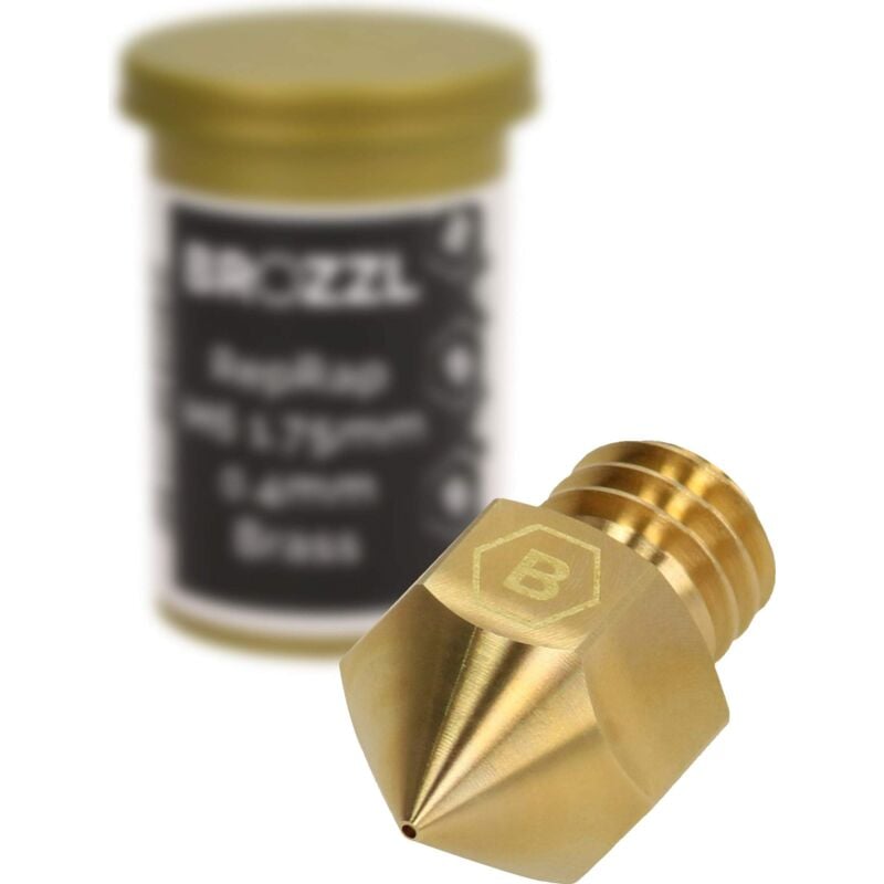 foto del prodotto brozzl mk8 ugello in ottone per stampante 3d, diametro 0,4 mm