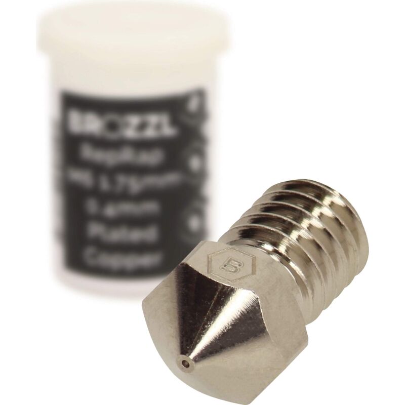foto del prodotto brozzl reprap m6 1,75 mm e3d v6 ugello plated copper 0,4 mm diametro per stampante 3d