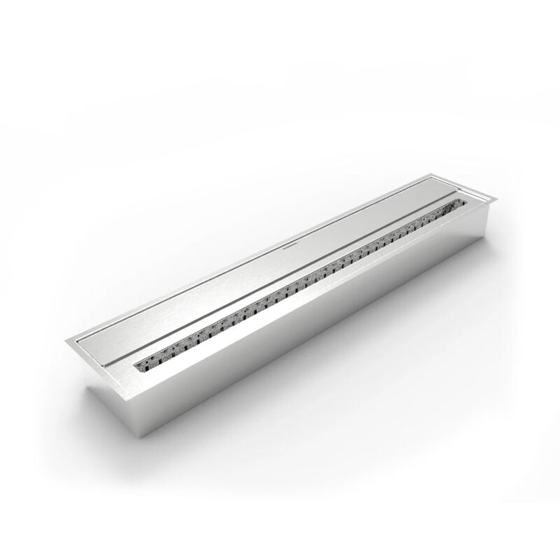 foto del prodotto bruciatore a bioetanolo per camino 7 l, in acciaio inox 91,5x18,7xh9,5 cm