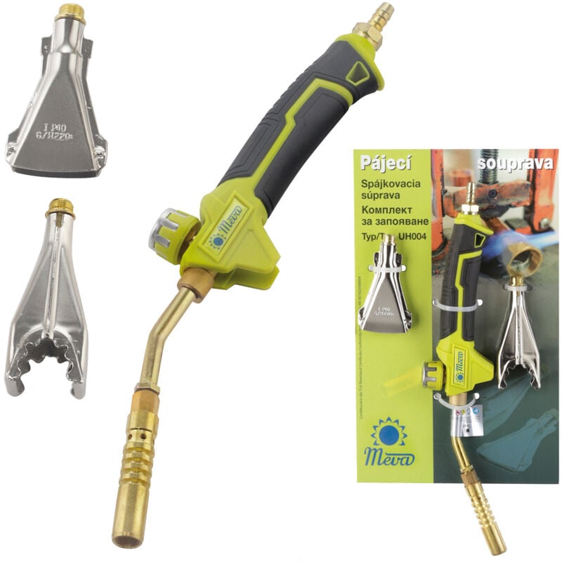 foto del prodotto bruciatore a gas per saldatura tubi, gas gpl, set 3 ugelli, 2 kw