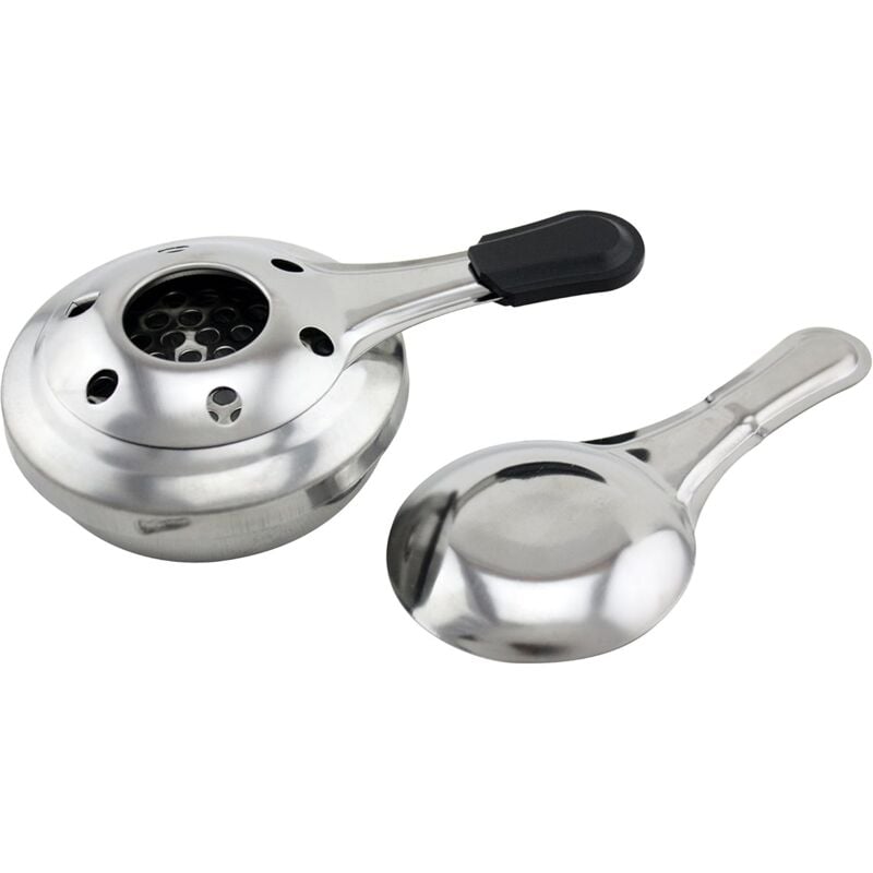 foto del prodotto bruciatore ad alcool, bruciatore ad alcool per fonduta, bruciatore ad alcool gelificato, acciaio inossidabile, 15,5 x 9,9 x 4,8 cm