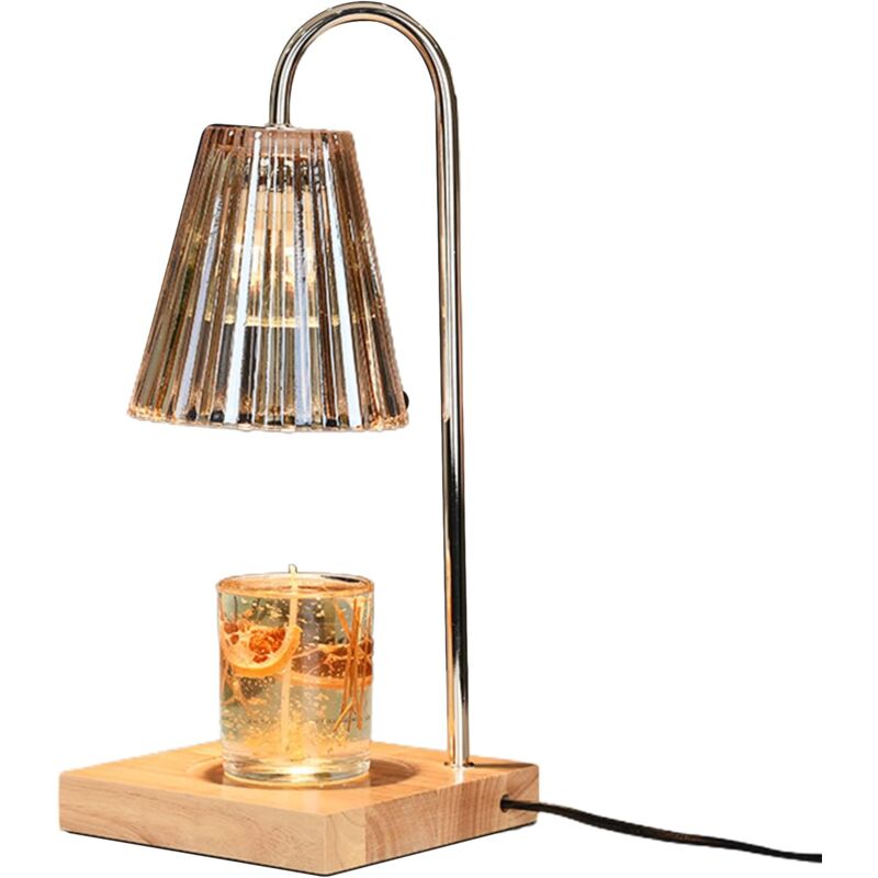 foto del prodotto bruciatore scaldacandele lampada di fusione fragranza base in legno luce notturna portacandele ornamenti