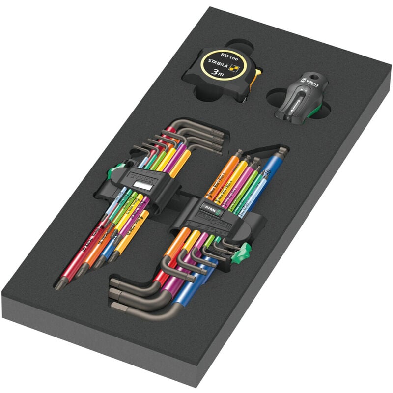 foto del prodotto brugola interna, torx kit di chiavi a brugola 1.5 mm, 2 mm, 3 mm, 4 mm, 5 mm, 6 mm, 8 mm, 10 mm 18 parti wera