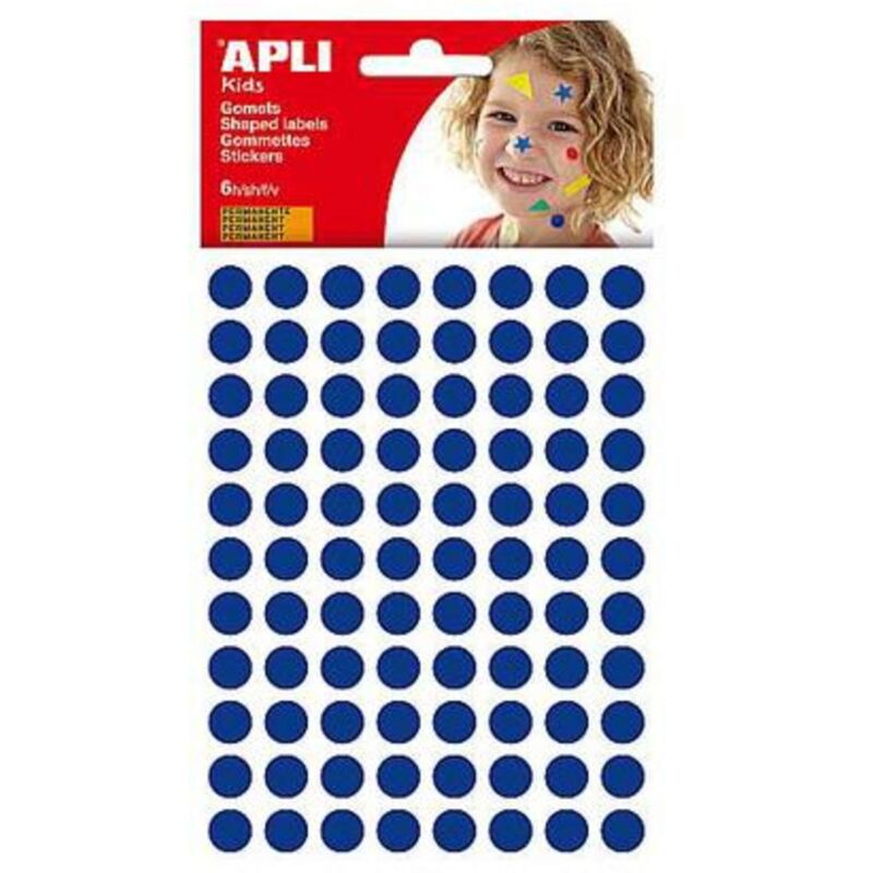 foto del prodotto bs. 6fg etichette adesive cerchi 10mm. blu x1