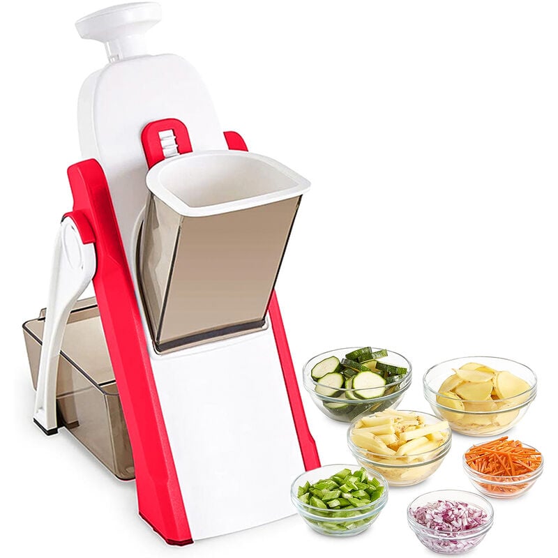 foto del prodotto bs affetta verdure manuale kit mandolina affettattrice taglia verdure regolabile