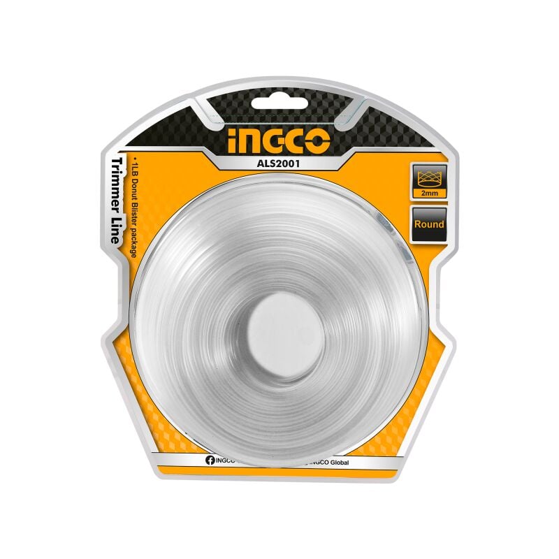 foto del prodotto bs filo per decespugliatore tondo da 2 mm. bobina 100 mt. tagliaerba cavo matassa ingco