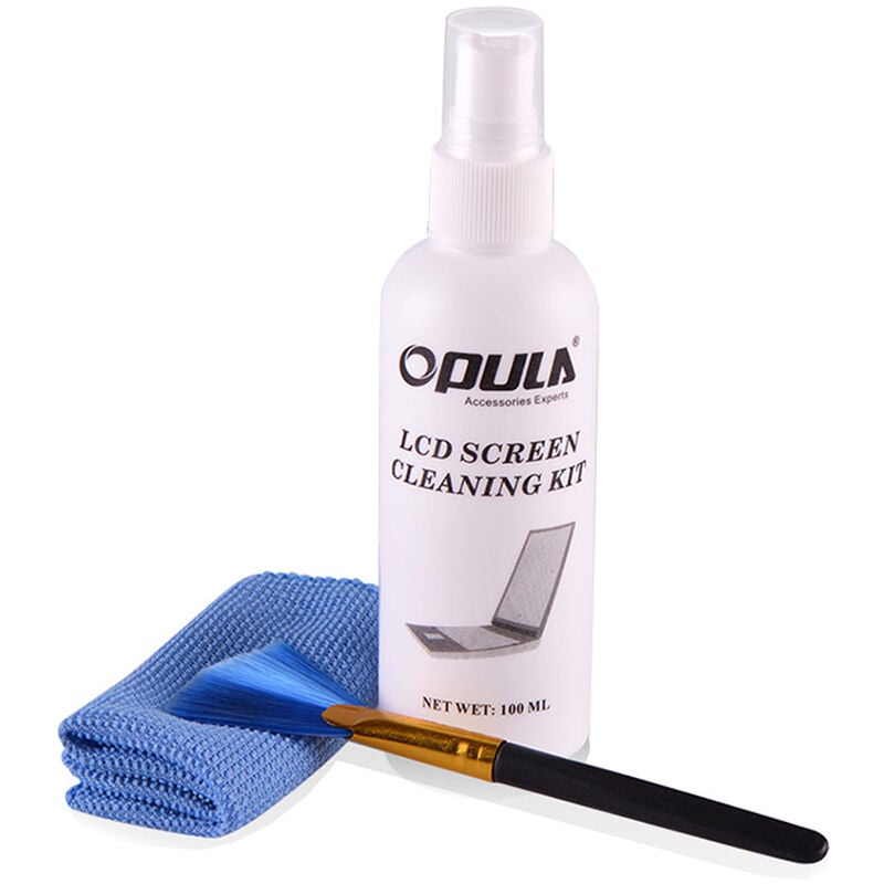 foto del prodotto bs kit di pulizia per monitor tv pc telefono detergente spray spazzola panno 1029