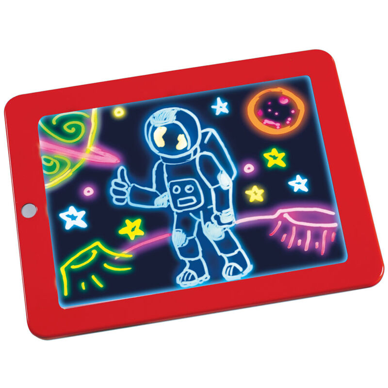 foto del prodotto bs lavagna luminosa bambini tavoletta grafica 6 colori schede disegno cancellabile