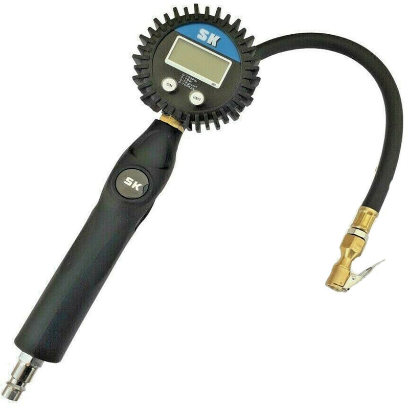 foto del prodotto bs manometro pressione gomme gonfiaggio pneumatici digitale 7bar aria compressa