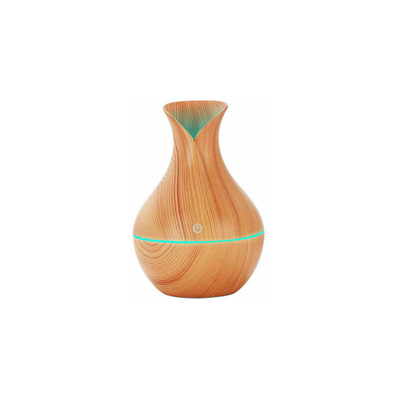 foto del prodotto bs mini diffusore aromi effetto legno aromaterapia umidificatore usb casa led 130ml