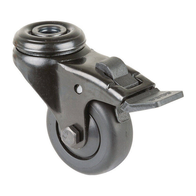 foto del prodotto bs rollen roulette pivotante support fixe d.50mm charge 50kg avec caoutchouc fixe noir bs rollers