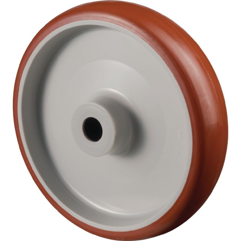 foto del prodotto bs rollen ruota di scorta d.200mm trgf.380kg pu asse d.20mm mozzo lunghezza 58mm