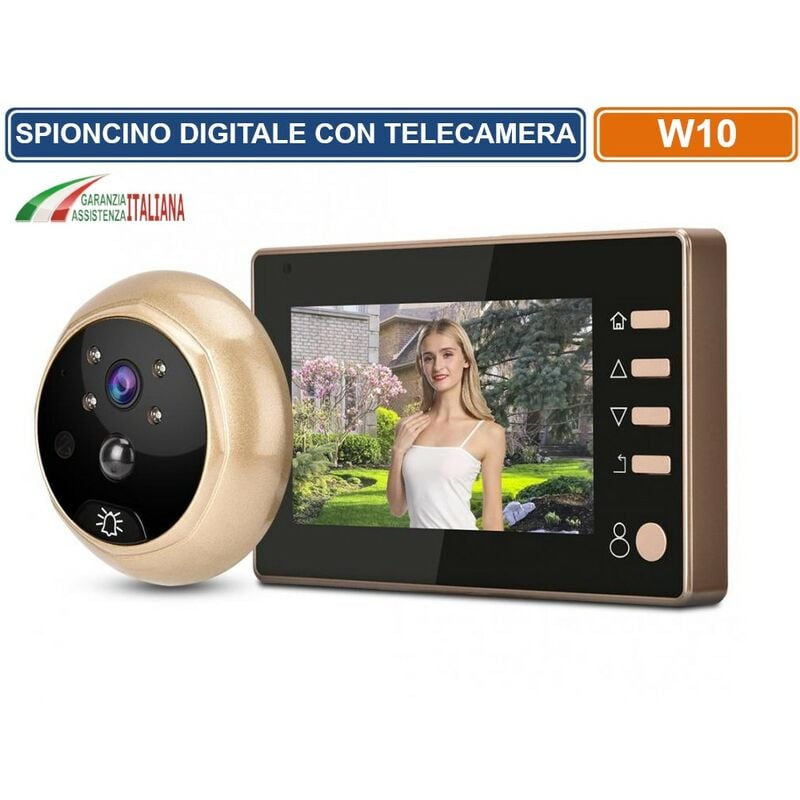 foto del prodotto bs spioncino elettronico con telecamera incorporata ad alta risoluzione schermo da 4.3 registra foto e video su sd card