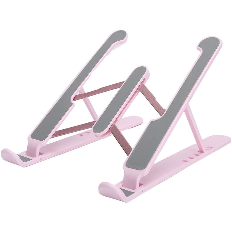 foto del prodotto bs supporto portatile cellulare pc tablet staffa base regolabile pieghevole rosa