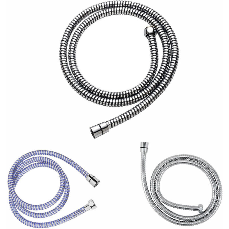 foto del prodotto bs tubo flessibile doccia in plastica 150 cm pvc cromato resistente dgo 142