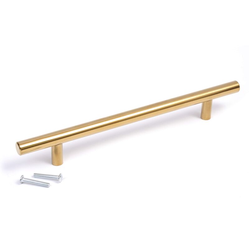 foto del prodotto bsm marketing maniglia a t con finitura dorata, per cucina, camera da letto, bagno 1, 128 mm 