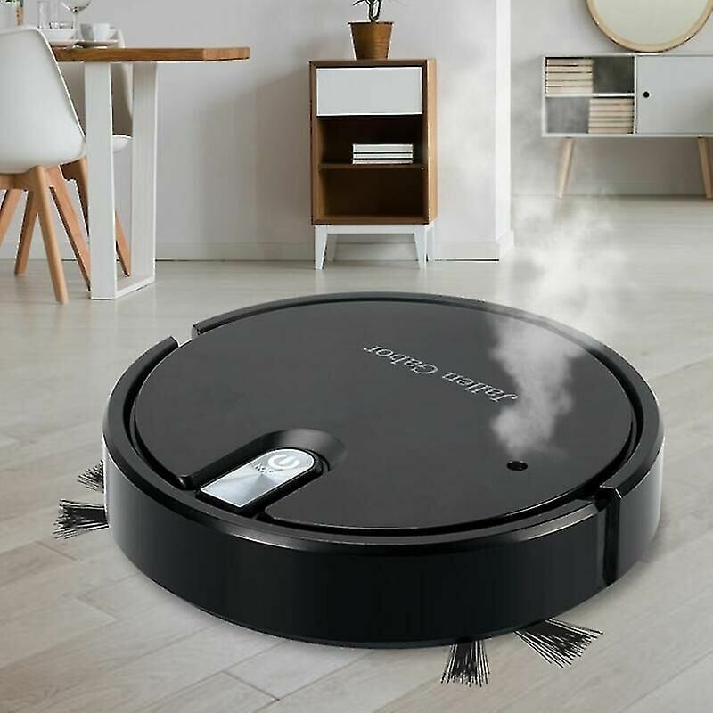 foto del prodotto bsr aspirapolvere robot aspirapolvere senza fili 5 in 1 con luci d atmosfera a led aspirapolvere umidificante colore nero