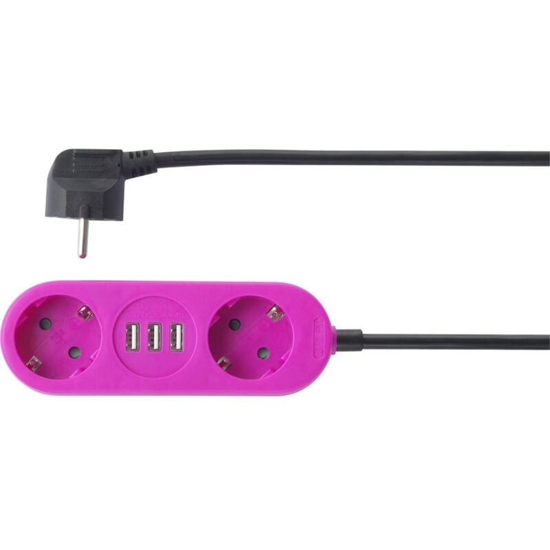 foto del prodotto bt 2368895 multipresa rosa schuko 1 pz.