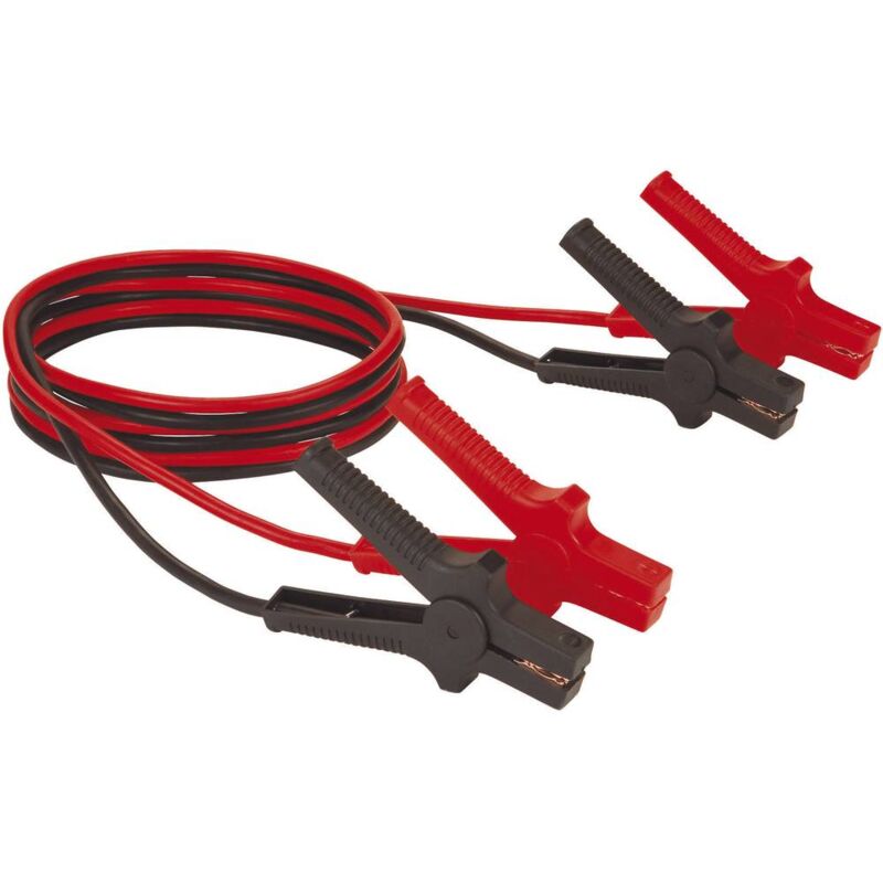 foto del prodotto bt bo 16 1 a cavi batteria per avviamento d emergenza 19.4 mm alluminio ramato 3.00 m con pinze di plastica, einhell