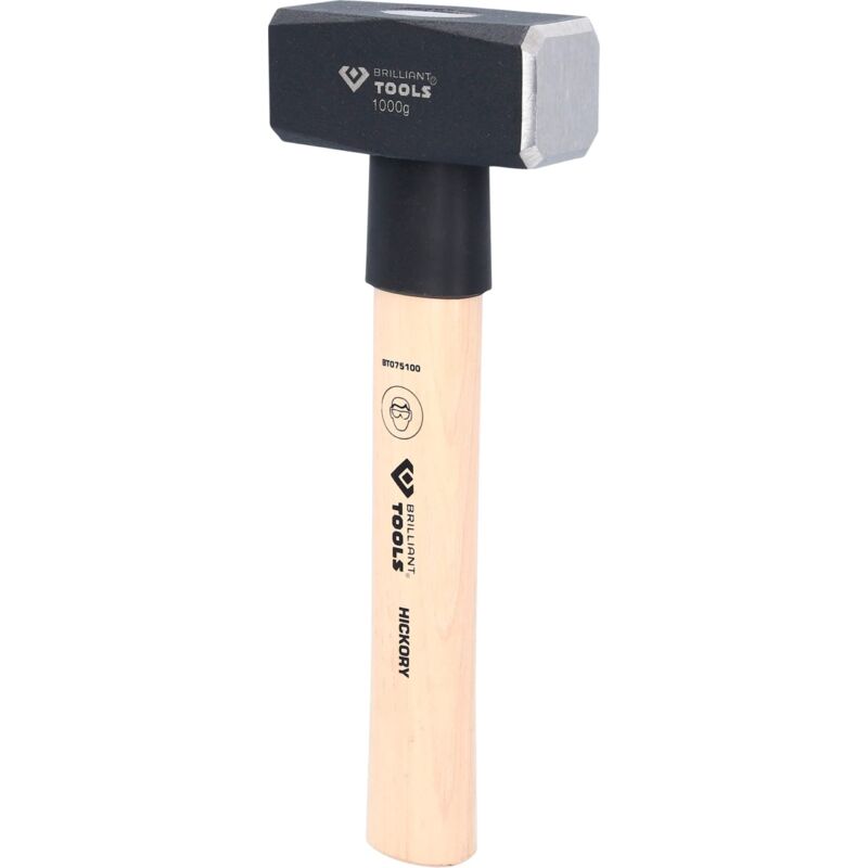 foto del prodotto bt075100 mazzetta con manico hickory, 1000 g powered by ks tools brilliant tools