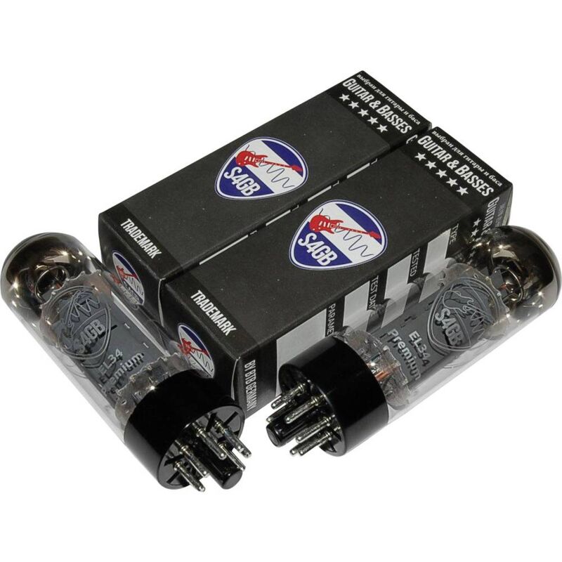 foto del prodotto btb vertrieb el34 s4gb premium valvole termoioniche a coppia selezionato per chitarra basso pentodo di potenza numero