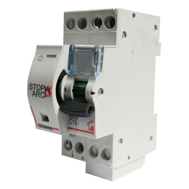 foto del prodotto btdin stop arc 16a 1p n 4500a con magnetotermico fc881c16arc - bticino