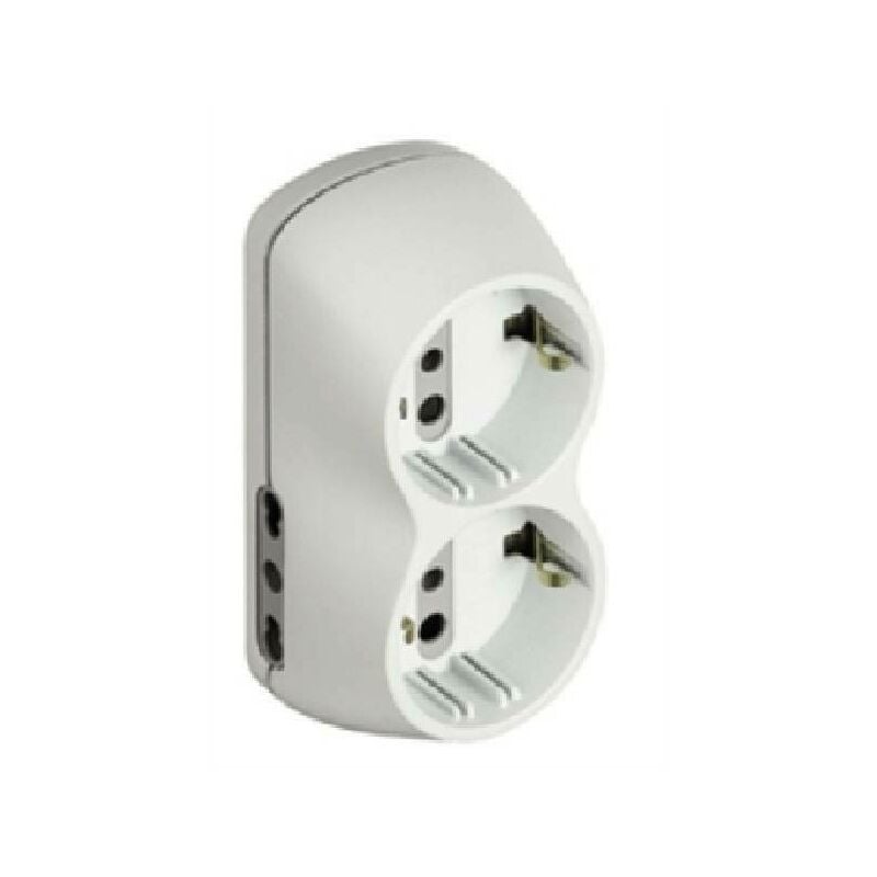 foto del prodotto bticino adattatore b4 2 prese bipasso e 2 tedesche colore bianco s3614d