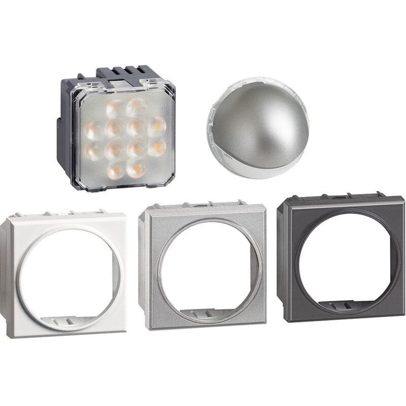 foto del prodotto bticino axolute lampada spot orientabile 360 h4360 colori bianco, tech, antracite 2 moduli