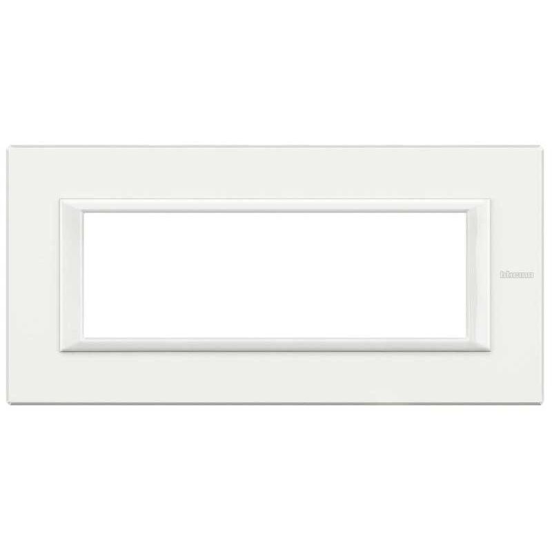 foto del prodotto bticino axolute placca 6p rettangolare metallo bianco ha4806hd 6 posti