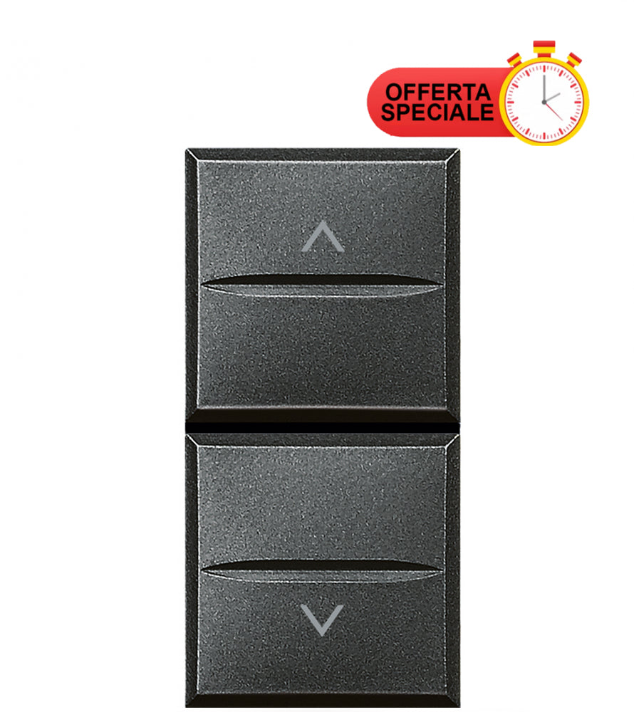 foto del prodotto bticino axolute pulsante doppio 1p no 1p no 10a hs4037