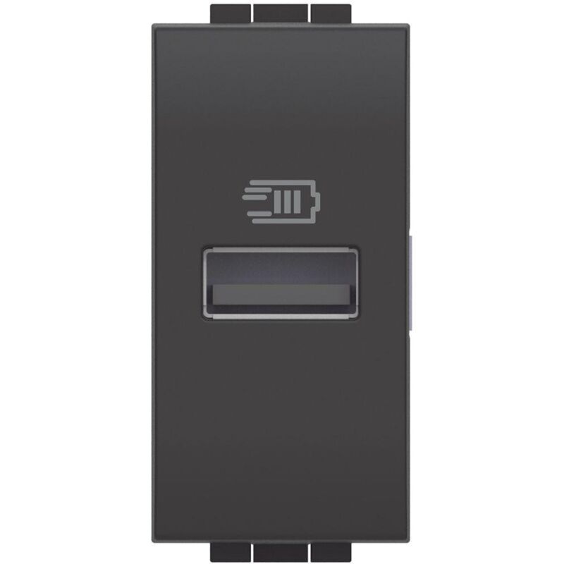 foto del prodotto bticino caricatore usb livinglight con tensione 5 vdc tipo a 1 modulo antracite l4191a