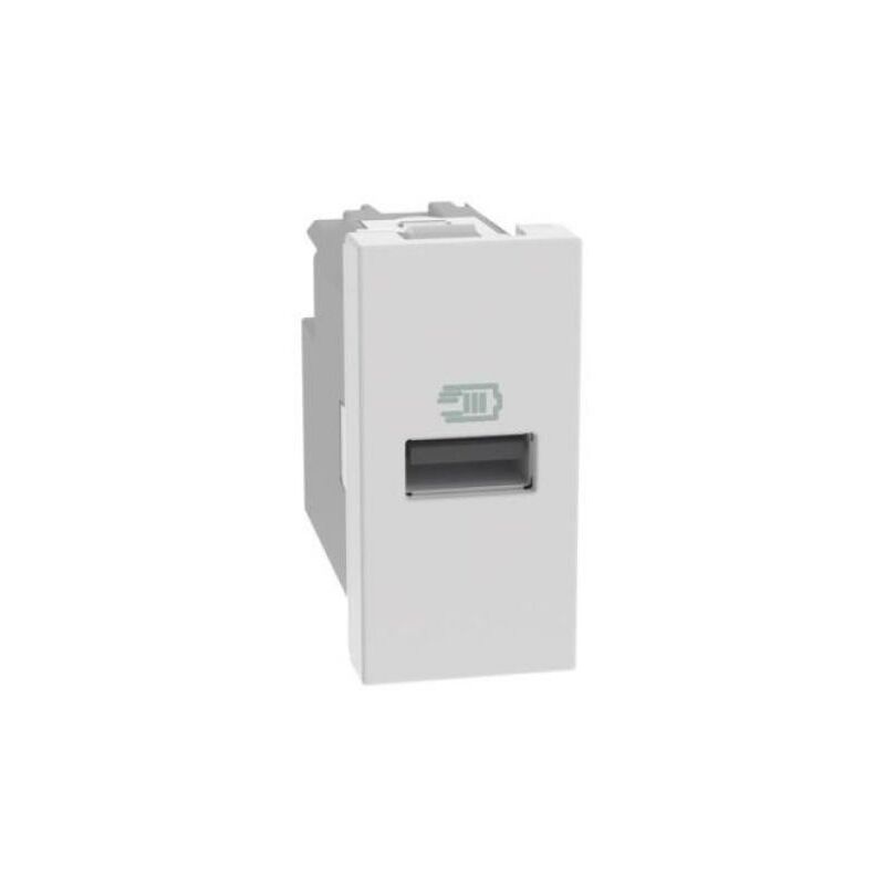 foto del prodotto bticino caricatore usb matixgo tipo a 1 max 15w 1 modulo bianco jw4191a