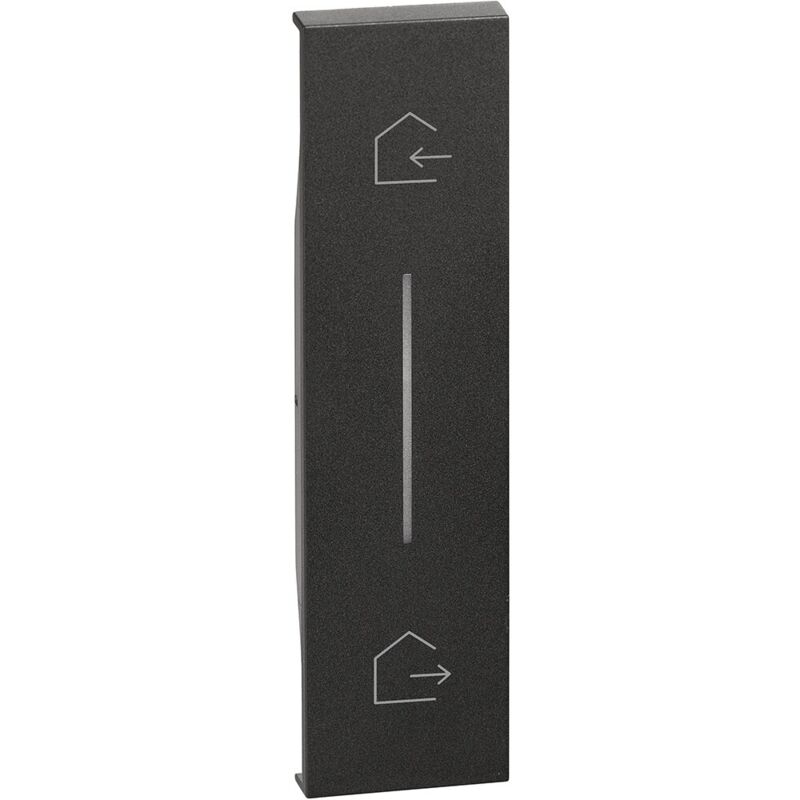 foto del prodotto bticino cover illuminabile simbolo entra esci living now nera kg40
