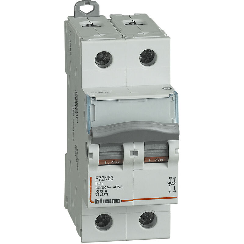 foto del prodotto bticino f72n63 sezionatore modulare in 63 a 2p 2 moduli